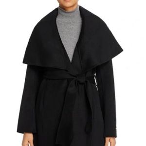 Tahari Marla Wrap Coat black size L